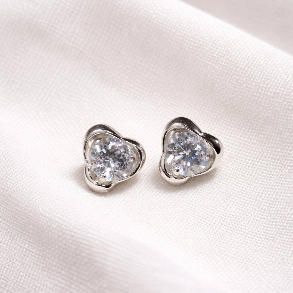 Crystal Heart Stud