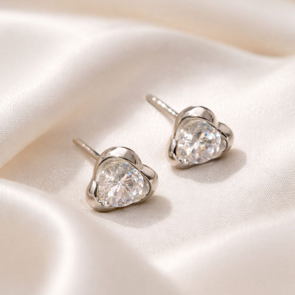Crystal Heart Stud