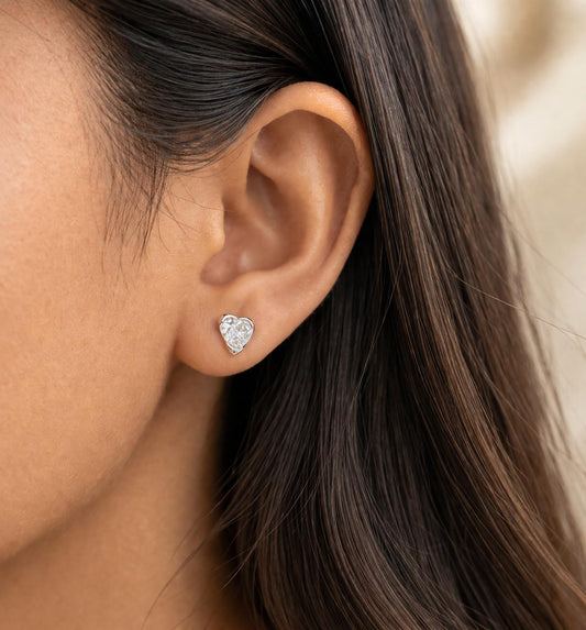 Crystal Heart Stud