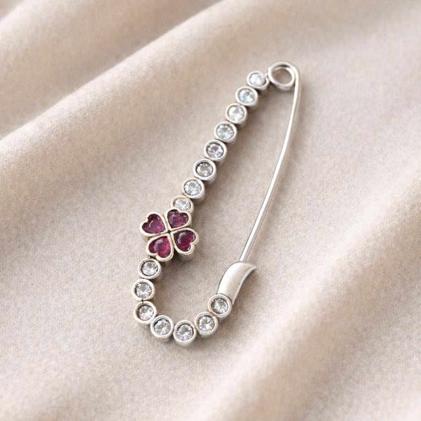 Ruby Clover Luxe Pin